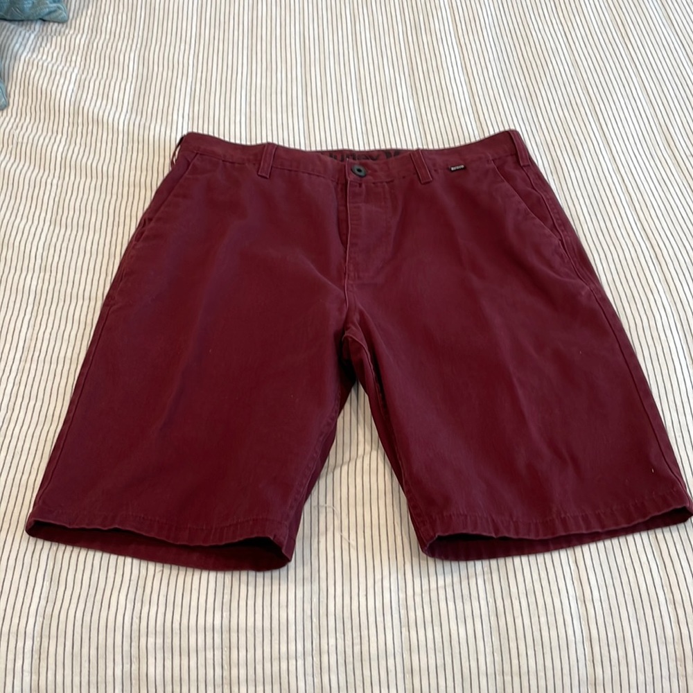Red Hurley flat front pants - size 34